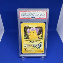 1999 Pokemon Game Pikachu #58 Veronica Taylor Signed Card PSA/DNA 10 Autograph - Image 3