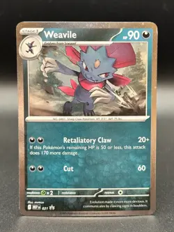 Weavile Pokemon Card - Black Star Promo - MEP 021 - Image 1