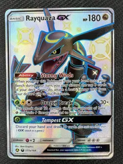 POKEMON RAYQUAZA GX SUN & MOON CELESTIAL STORM SM 177A PROMO (FULL ART) - Image 1