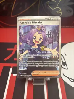 Acerola's Mischief Trainer Full Art Pokemon TCG Card 165/132 Mint Condition Mega - Image 1