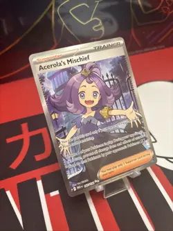 Acerola's Mischief Trainer Full Art Pokemon TCG Card 165/132 Mint Condition Mega - Image 2