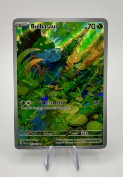 Pokemon Bulbasaur Illustration Rare Full Art Holo Scarlet & Violet 151 166/165 - Image 1