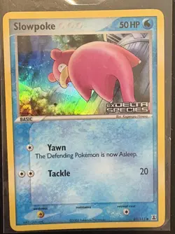 Slowpoke 83/113 Stamped Reverse Holo Delta Species Pokemon Card LP - Image 1