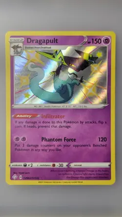 Dragapult SV062/SV122 Rare Shiny Shining Fates Shiny Vault Pokemon NM - Image 1