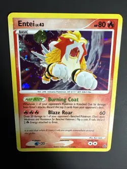 Pokemon TCG Entei 4/132 D&P Secret Wonders Holo Rare LP+/NM - Image 3