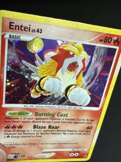 Pokemon TCG Entei 4/132 D&P Secret Wonders Holo Rare LP+/NM - Image 5