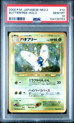 Butterfree Holo 012 Neo 2 Pokemon Japanese PSA 10 - Image 1