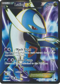 Heavily Played Latios-EX - 113/116 - Full Art Ultra Rare Pokemon Plasma Freeze - Image 1