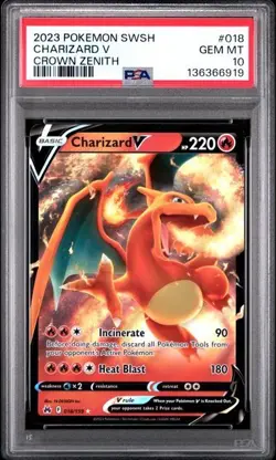Pokemon Crown Zenith Charizard V #018/159 Holo Ultra Rare PSA 10 English 2023 - Image 1