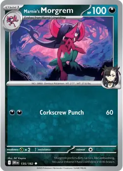 Marnie's Morgrem SV10: Destined Rivals 135/182 Uncommon Reverse Holofoil Poke... - Image 1