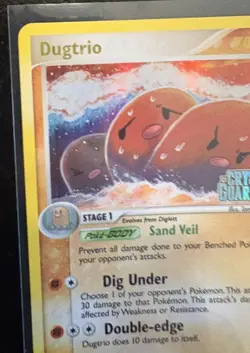 Pokemon EX Crystal Guardians Rare Reverse Holo Dugtrio 5/100 Stamped - Image 3