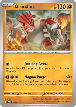 Groudon SV: Prismatic Evolutions 049/131 Rare Holofoil Pokemon TCG NM - Image 1