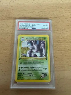 2000 Pokemon Gym Challenge 1st Edition Giovanni's Nidoking #7/132 PSA 8 - Image 1
