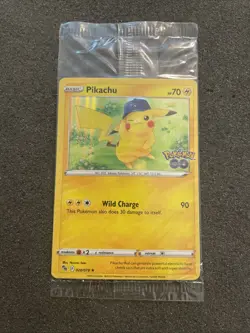 Pokemon/Pokemon GO Prerelease Pikachu Holo Foil Promo Card #028/078 Sealed - Image 1