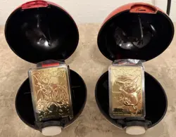 Charizard + Pikachu W/COA Gold Plated Pokemon Card Burger King Promotion 1999 !! - Image 1