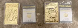 Charizard + Pikachu W/COA Gold Plated Pokemon Card Burger King Promotion 1999 !! - Image 5