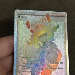Pokemon Card TCG - Klara 217/198 Secret Rare Rainbow Full Art Chilling Reign NM - Image 2