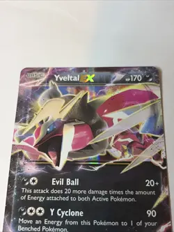 Pokemon Card - (Shiny) Yveltal EX Black Star Promo XY150 Holo LP - Image 3
