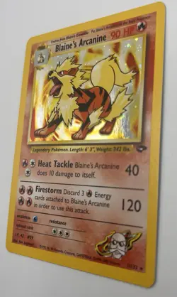 Pokemon Blaine's Arcanine Holo Rare Gym Challenge 1/132 90 HP Stage 1 Card - Image 4