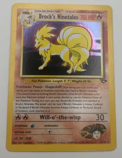 Pokemon Brock's Ninetales Holo Rare Gym Challenge 3/132 70 HP Stage 1 Card - Image 2