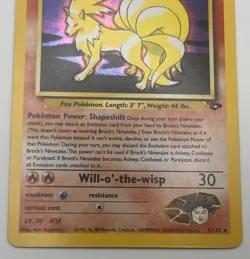 Pokemon Brock's Ninetales Holo Rare Gym Challenge 3/132 70 HP Stage 1 Card - Image 5