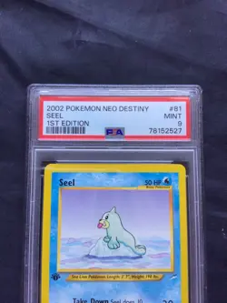 Pokemon Cards: 1st Edition Neo Destiny Common: Seel 81/105: PSA 9 - Image 3