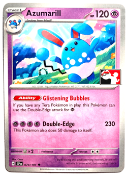 Pokemon Azumarill ! + FREE extra Rare card! - Image 1