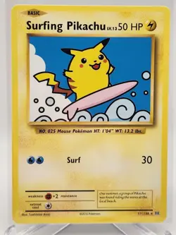 Surfing Pikachu 111/108 - XY Evolutions Secret Rare Lot of 3 Cards! - Image 2