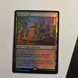 Magic: The Gathering Blood Crypt Rare Land ECL Black Red 0262 Foil English - Image 1