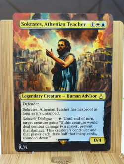 Sokrates, Athenian Teacher MTG Alter Art EDH Commander Magic The Gathering - Image 1