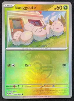 Pokemon Exeggcute 001/131 Sv: Prismatic Evolutions Holo Master Ball Pattern - Image 1