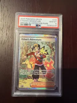 2025 POKEMON DRI EN-DESTINED RIVALS #236 ETHAN'S ADVENTURE PSA 10 - Image 1