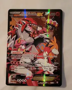 Pokemon Team Magma's Groudon EX Double Crisis 15/34 Full Art Holo Ultra Rare - Image 1