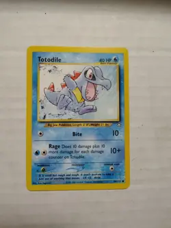 Totodile 80/111 Neo Genesis Unlimited Pokemon TCG Card WOTC 2000 🔥 - Image 1