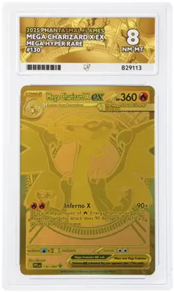Mega Charizard X Ex 130/094 Hyper Rare Pokemon Phantasmal Flames ACE 8 - Image 2