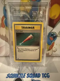 Full Heal #82 Pokemon Base Set TAG 9 - Image 1