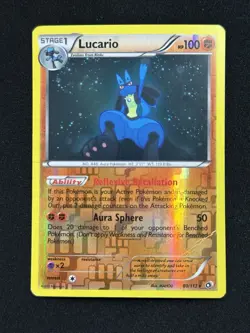 Lucario #80/113 - Pokemon TCG - Legendary Treasures - Reverse Holo - Crease - Image 1