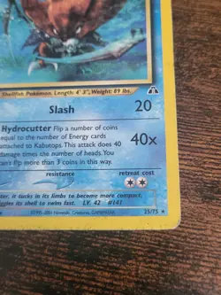 Kabutops 25/75 Neo Discovery Regular Pokemon MP LP - Image 4