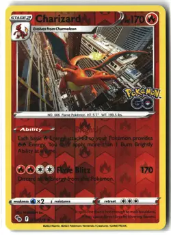 Charizard ⭐ 010/078 Reverse Holo Rare Pokemon GO 2022 Pokemon NM - Image 1