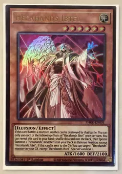 Yugioh! 1x Hecahands Ibtel PHRE-EN001 Ultra Rare 1st Ed NM - Image 1
