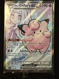 Pokemon TCG Lillie's Clefairy ex 195 Black Star Promo Cards - Full Art, Sealed - Image 1