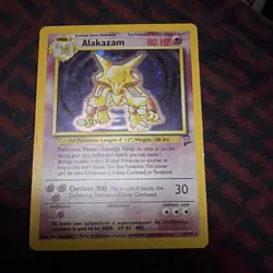 Pokemon TCG Alakazam 001/130 Base Set 2 Holo Rare Vintage Card Ken Sugimori - Image 1