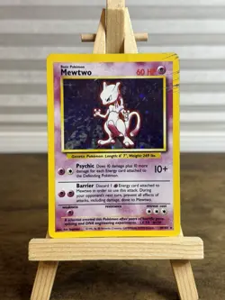 1999 Mewtwo Base Set Holo Unlimited Rare Card 10/102 Pokemon TCG (HP) - Image 1