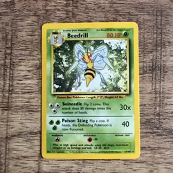 BEEDRILL - 17/102 - Base Set - Pokemon TCG Card - NM Condition - Vintage - Image 1