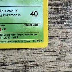 BEEDRILL - 17/102 - Base Set - Pokemon TCG Card - NM Condition - Vintage - Image 4