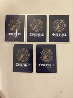 Set of 5 Japanese One Piece Trading Cards TCG - Image 2