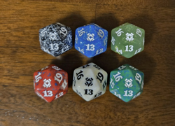 Complete Set of 6 Zendikar Rising Spindown D20 Dice MTG Magic MTG Dice - Image 1