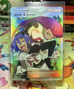 Pokemon TCG Jessie And James Full Art Trainer Card 68/68 Hidden Fates NM 002 - Image 1