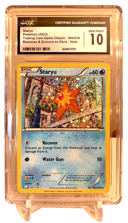 CGC 10 Staryu 004/034 Pokemon (2023) Trading Card Game Classic Holo Graded Slab - Image 1
