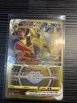 Pokemon Giratina VSTAR TCG Lost Origin 212/196 Secret Rare Gold Card NM - Image 1